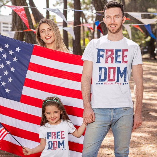 Freedom Grunge Retro Script | Sinds 1776 T-shirt