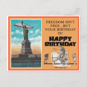 FREEDOM HAPPY BIRTHDAY GROET BRIEFKAART