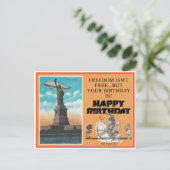 FREEDOM HAPPY BIRTHDAY GROET BRIEFKAART (Staand voorkant)
