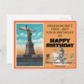 FREEDOM HAPPY BIRTHDAY GROET BRIEFKAART (Voorkant / Achterkant)
