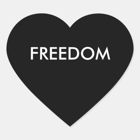 Freedom Hart Sticker (Voorkant)