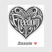 Freedom Heart vinyl sticker (Vel)