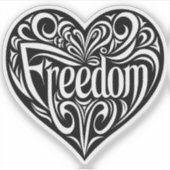 Freedom Heart vinyl sticker (Voorkant)