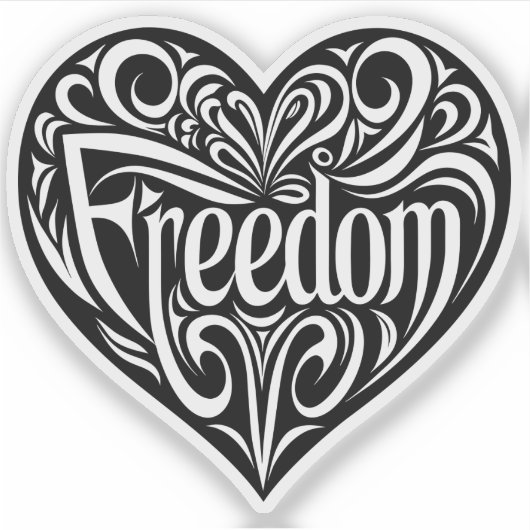 Freedom Heart vinyl sticker (Voorkant)