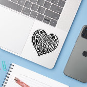 Freedom Heart vinyl sticker (Laptop met iPhone)