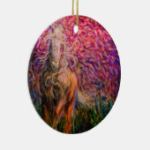 Freedom Horse Pink Pendant Keramisch Ornament (Rechts)