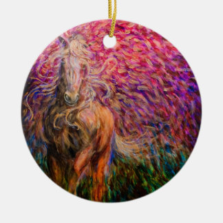 Freedom Horse Pink Pendant Keramisch Ornament