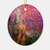 Freedom Horse Pink Pendant Keramisch Ornament (Links)