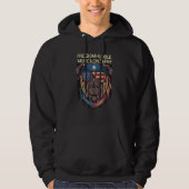 Freedom Huddle Murica on Three 4th of July Patriot Hoodie (Voorkant)