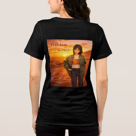 Freedom I Route 66 Dames T-Shirt (Achterkant)
