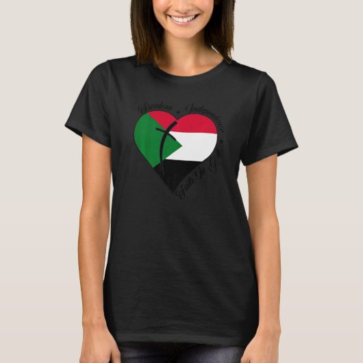 Freedom Independence Faith In God Christian Sudan T-shirt (Voorkant)