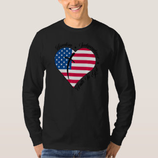 Freedom Independence Faith In God  Christian USA   T-shirt