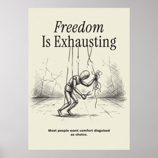 Freedom Is Exhausting Poster (Voorkant)