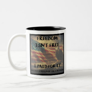 Freedom is geen gratis koffie Mok luchtmacht versi