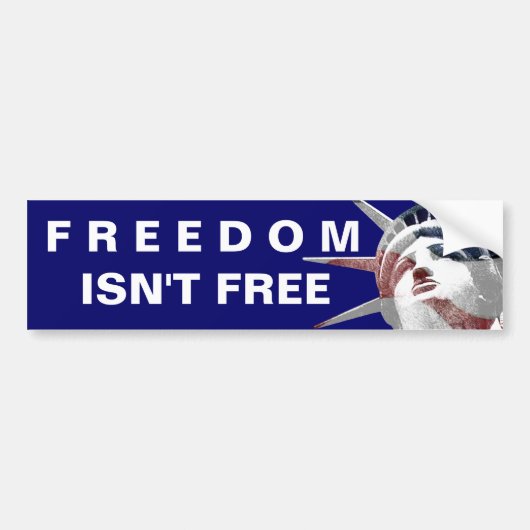 FREEDOM is niet vrij Bumpersticker (Voorkant)