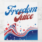 Freedom Juice - 4 juli Wijnlabel Wijn Etiket (Enkel label)