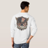 Freedom & Liberty Classic Eagle T-shirt met lange  (Achterkant volledig)