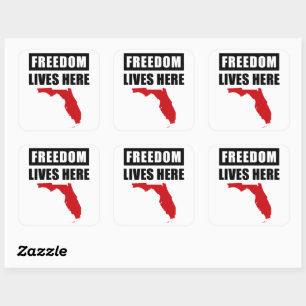 Freedom Lives Here - Conservatief Florida USA Vierkante Sticker