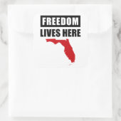 Freedom Lives Here - Conservatief Florida USA Vierkante Sticker (Tas)