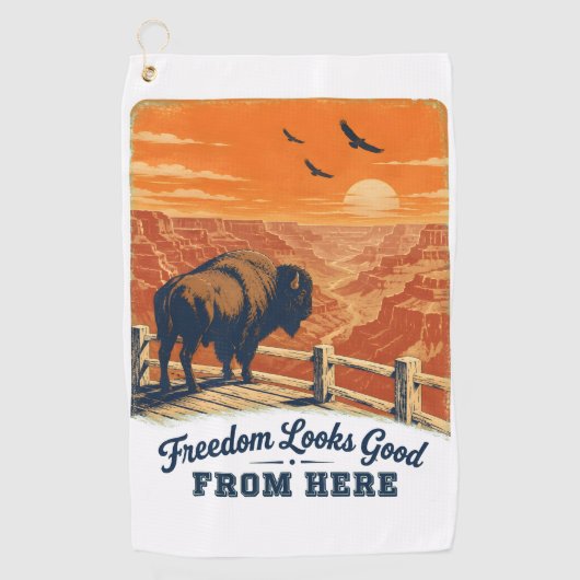 Freedom Looks Good Canyon Golf Handdoek (Voorkant)