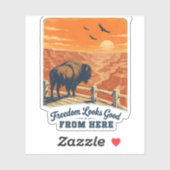 Freedom Looks Good Canyon Sticker (Vel)