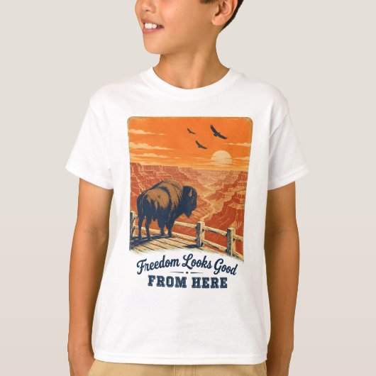 Freedom Looks Good Canyon T-shirts (Voorkant)