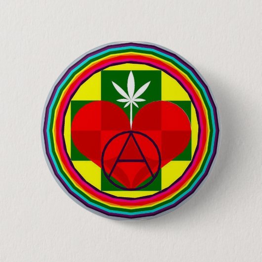 FREEDOM LOVE and JOY Ronde Button 5,7 Cm (Voorkant)