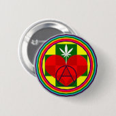 FREEDOM LOVE and JOY Ronde Button 5,7 Cm (Voorkant /achterkant)