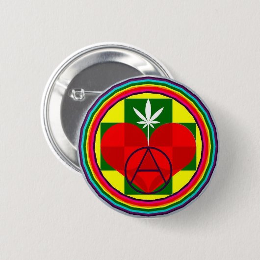 FREEDOM LOVE and JOY Ronde Button 5,7 Cm (Voorkant /achterkant)