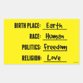 FREEDOM LOVE (EARTH) STICKER (Voorkant)