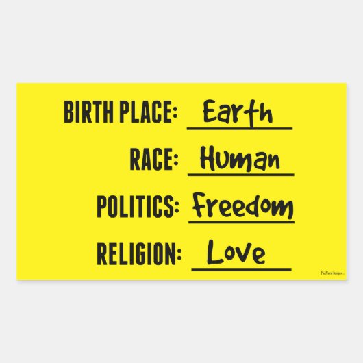 FREEDOM LOVE (EARTH) STICKER (Voorkant)