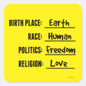 FREEDOM LOVE (EARTH) STICKER (Voorkant)
