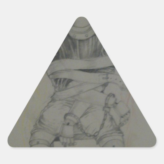 Freedom Love Peace and Unity Triangle Sticker (Voorkant)