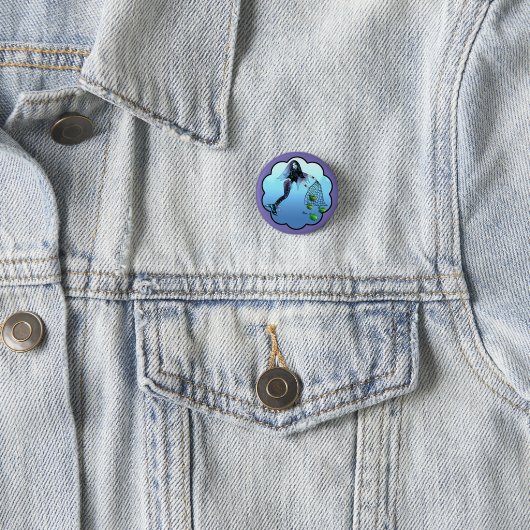 Freedom Mermaid Button (In situ)