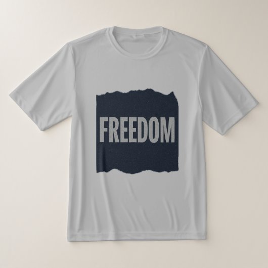 FREEDOM Minimal Grain Text DesignT-Shirt T-shirt (Laagn)