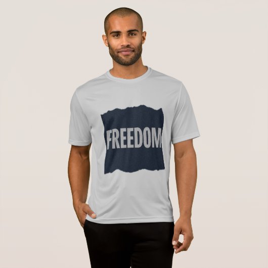 FREEDOM Minimal Grain Text DesignT-Shirt T-shirt (Voorkant volledig)