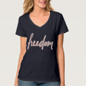 FREEDOM Minimal Text DesignT-Shirt T-shirt (Voorkant)