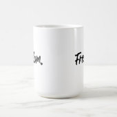 Freedom. Minimalist Black Magische Mok (Midden)