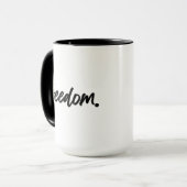 Freedom. Minimalist Black Mok (Voorkant links)