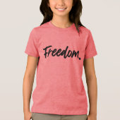 Freedom. Minimalist Black Tri-Blend Shirt (Voorkant)