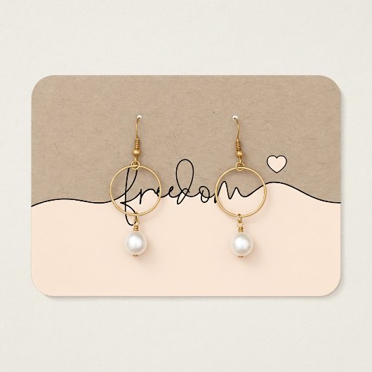 Freedom Minimalist Jewelry Display Card Visitekaartje