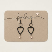 Freedom Minimalist Jewelry Display Card Visitekaartje