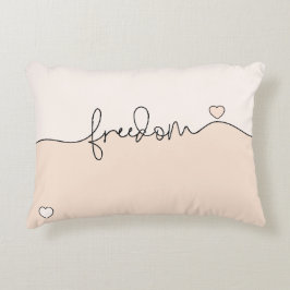 Freedom Minimalist Typography Design Accent Kussen