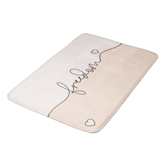 Freedom Minimalist Typography Design Badmat (Gekanteld)