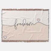 Freedom Minimalist Typography Design Deken (Voorkant)
