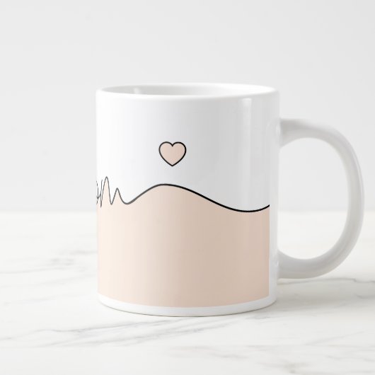 Freedom Minimalist Typography Design Grote Koffiekop (Rechts)