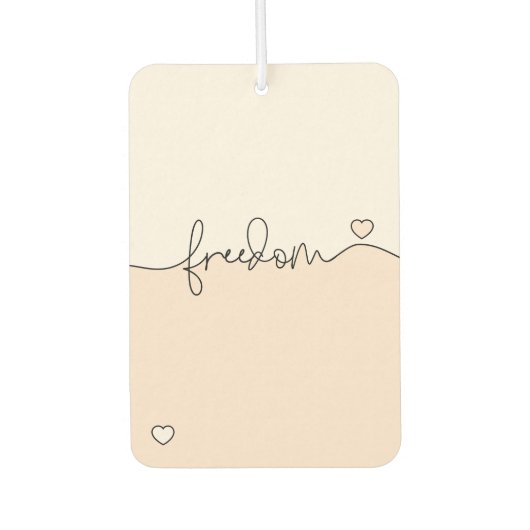 Freedom Minimalist Typography Design Luchtverfrisser (Voorkant)