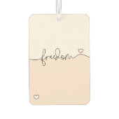 Freedom Minimalist Typography Design Luchtverfrisser (Achterkant)