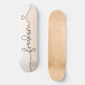 Freedom Minimalist Typography Design Persoonlijk Skateboard (Voorkant)
