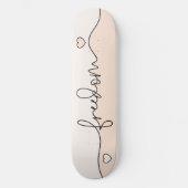 Freedom Minimalist Typography Design Persoonlijk Skateboard (Voorkant)